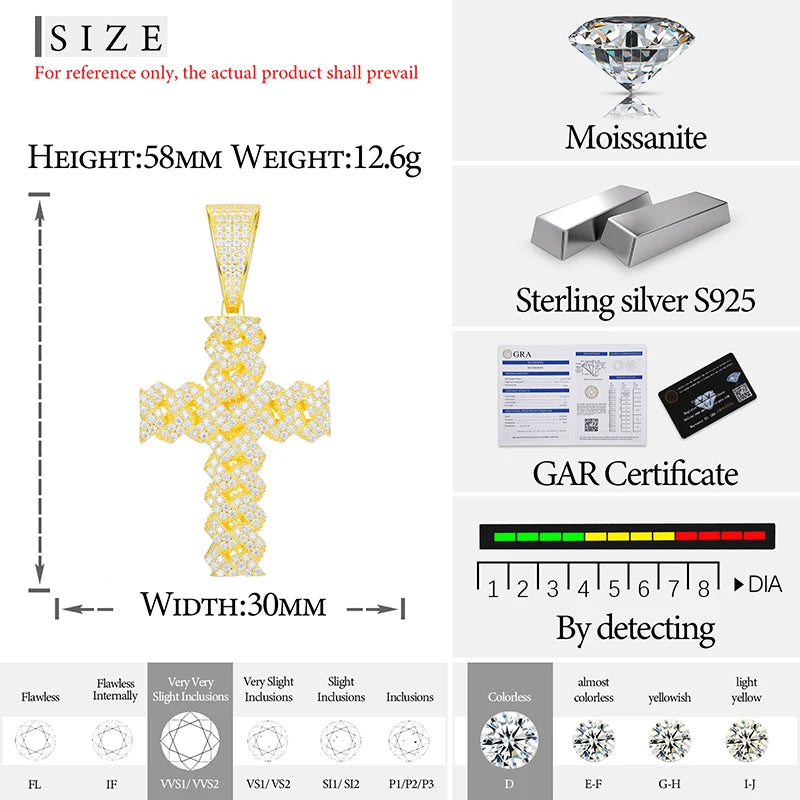 14mm Cross Pendant for Men, image 10