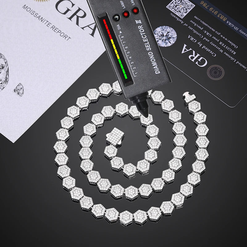 Iced Out Sunflower Link Necklace, image 3