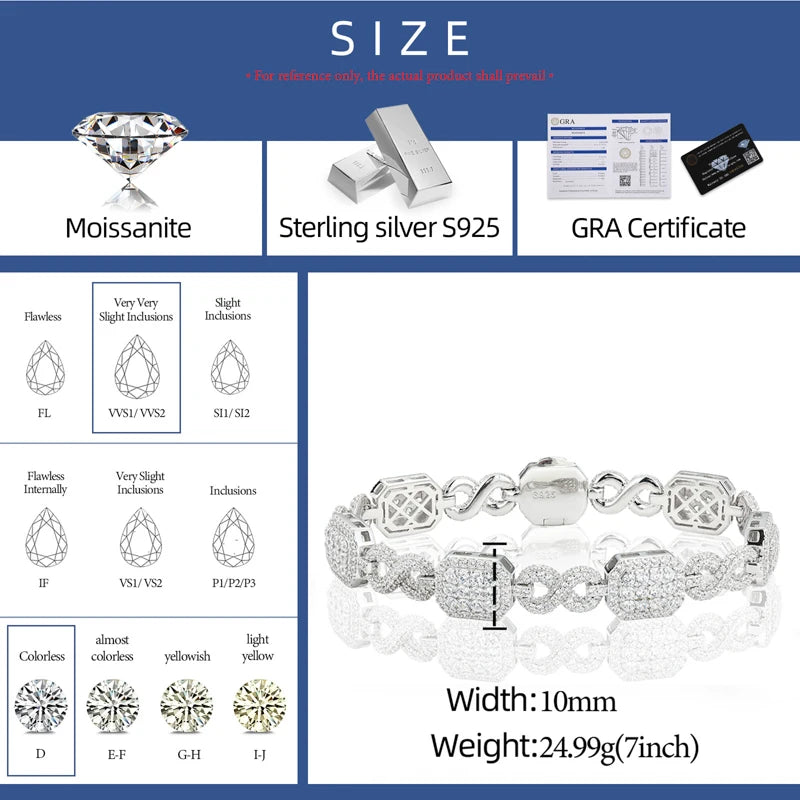 Iced Out Sugar Cube Link Bracelet, image 3