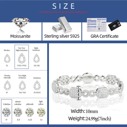 Iced Out Sugar Cube Link Bracelet, image 3