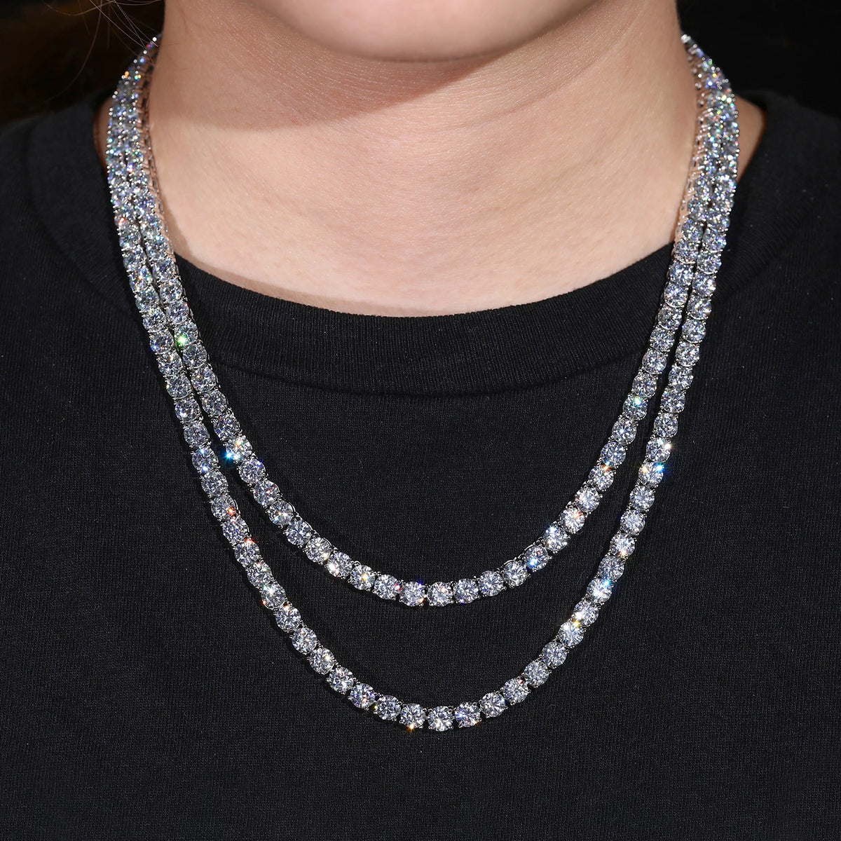 4mm Moissanite Tennis Bracelet or Necklace, image 7