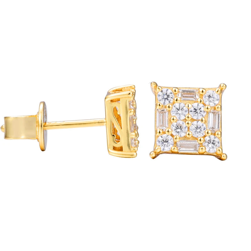 Baguette Square Stud Earrings, image 9