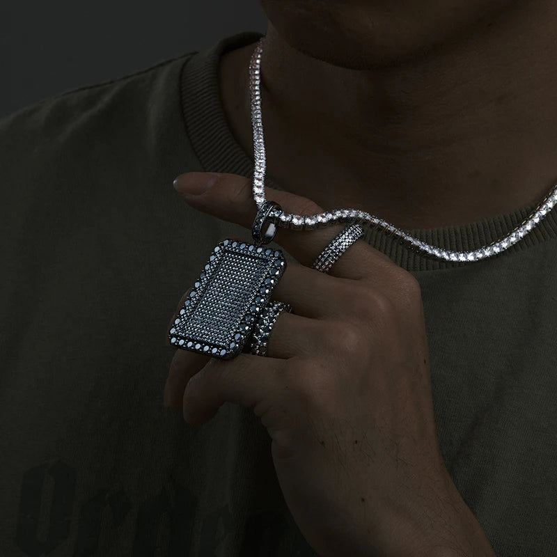 Iced Out Tag Pendant for Men, image 7
