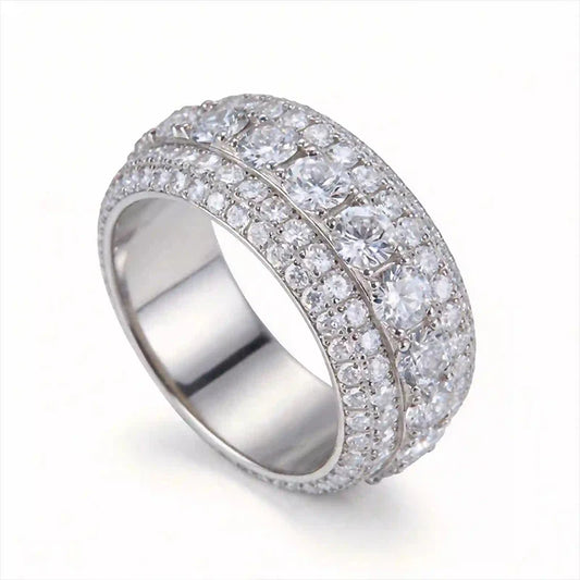 Iced Out Wide Pave Band Ring