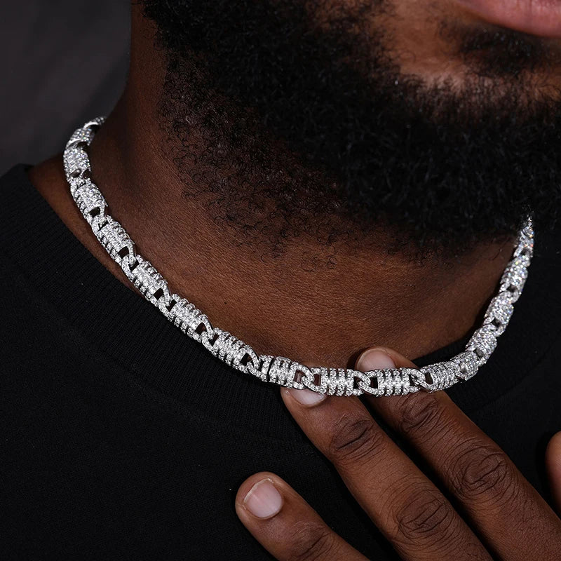 Iced Out Link Necklace for Men, image 6