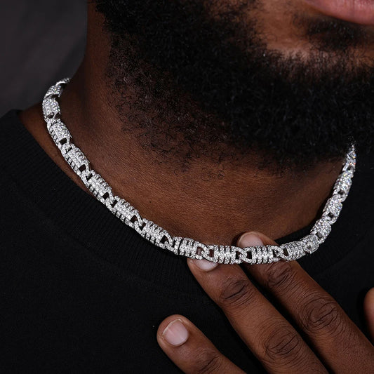 Iced Out Link Necklace for Men, image 6