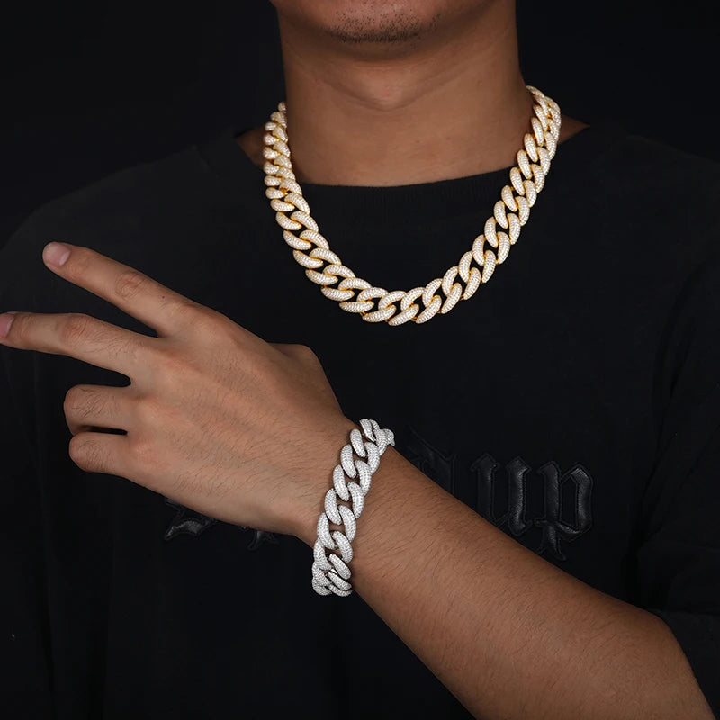 14mm Iced Out Cuban Link Bracelet for Men, image 5