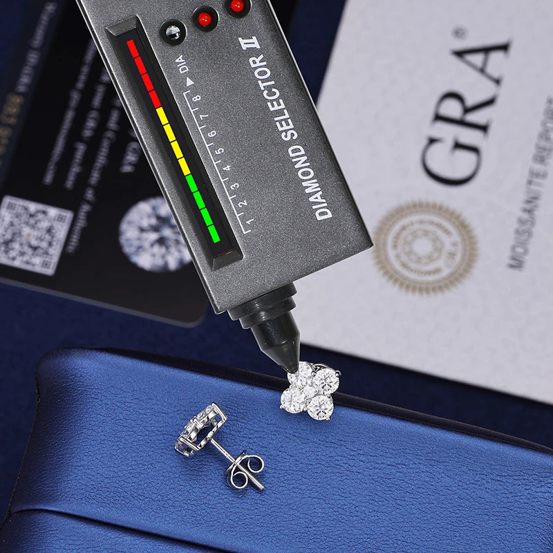 2.48cttw Moissanite Cluster Stud Earrings, image 4