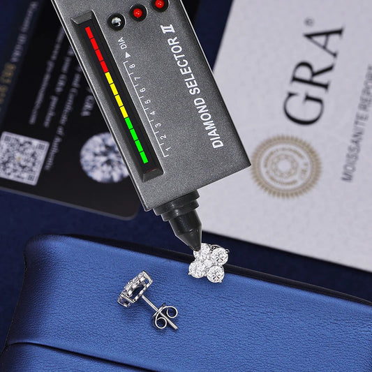 2.48cttw Moissanite Cluster Stud Earrings, image 4