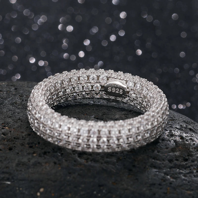 Wide Pave Band Ring for Men and Women, image 5