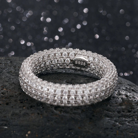 Wide Pave Band Ring for Men and Women, image 5