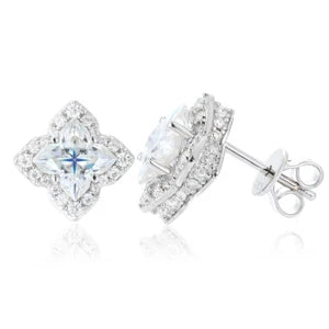 Moissanite Cross Stud Earrings for Men, image 9
