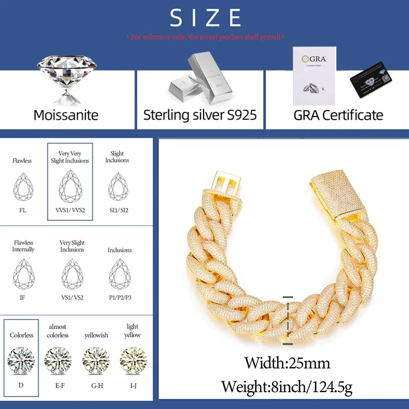14mm Iced Out Baguette Cuban Link Chain for Men, image 2