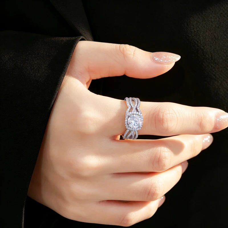 Moissanite Ring Set, image 7