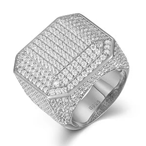 Iced Out Moissanite Rings for Men, image 16