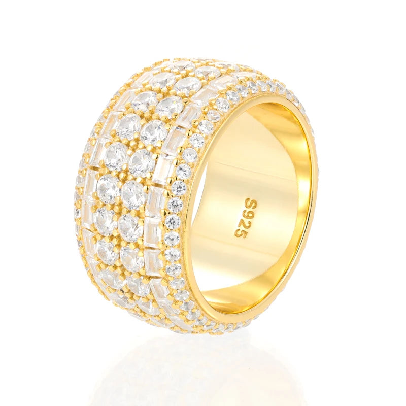 Iced Out Wide Band Ring for Men, image 2