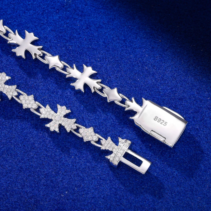 Iced Out Cross Link Bracelet for Men, image 5