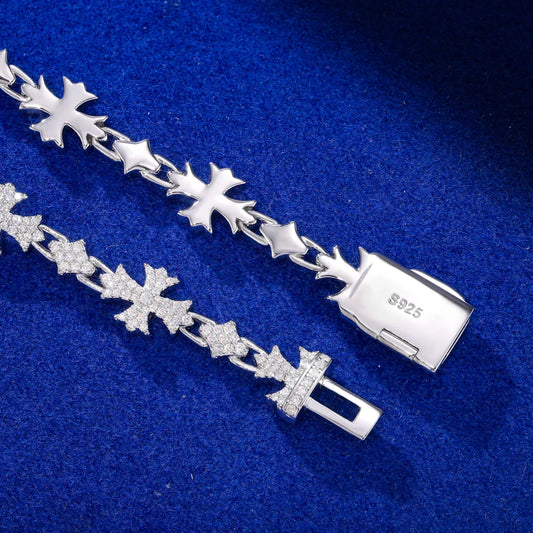 Iced Out Cross Link Bracelet for Men, image 5