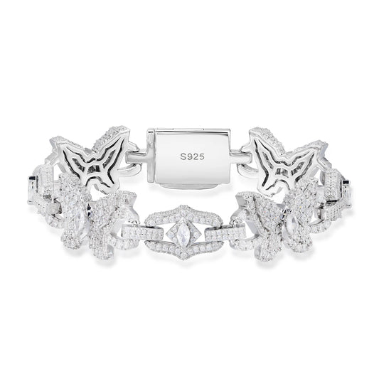 Iced Out Butterfly Link Bracelet for Men, image 2