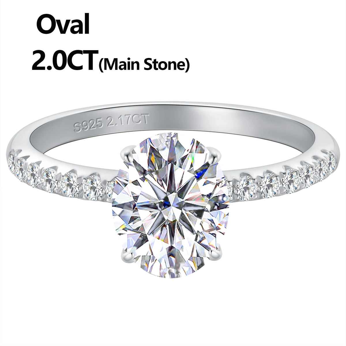 Moissanite Solitaire Engagement Rings, image 12