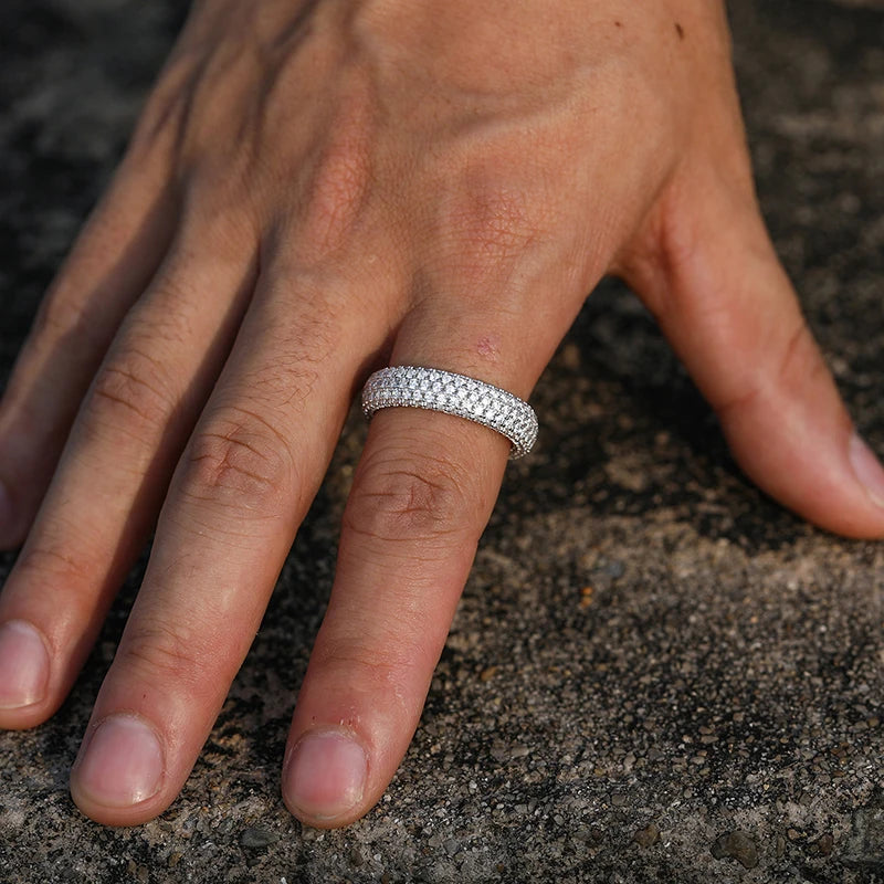 Wide Pave Band Ring for Men and Women, image 7