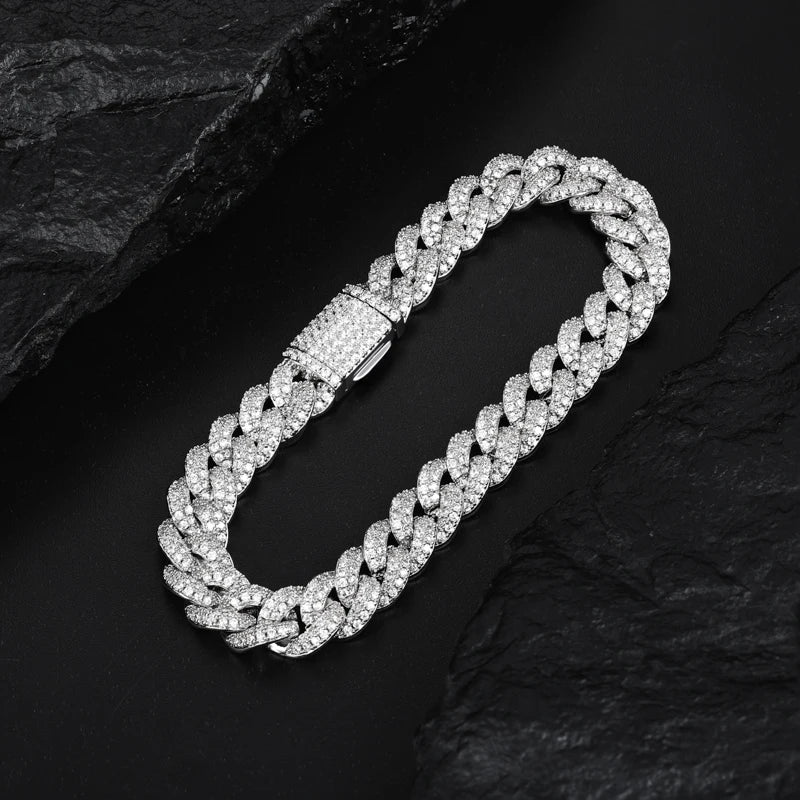 8mm Iced Out Cuban Link Bracelet for Men, image 4