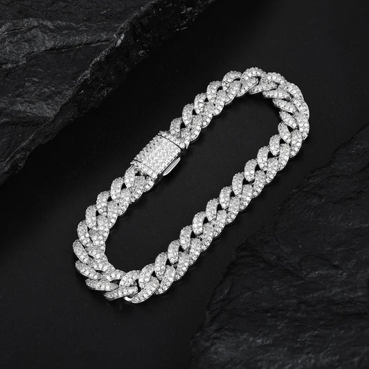 8mm Iced Out Cuban Link Bracelet for Men, image 4
