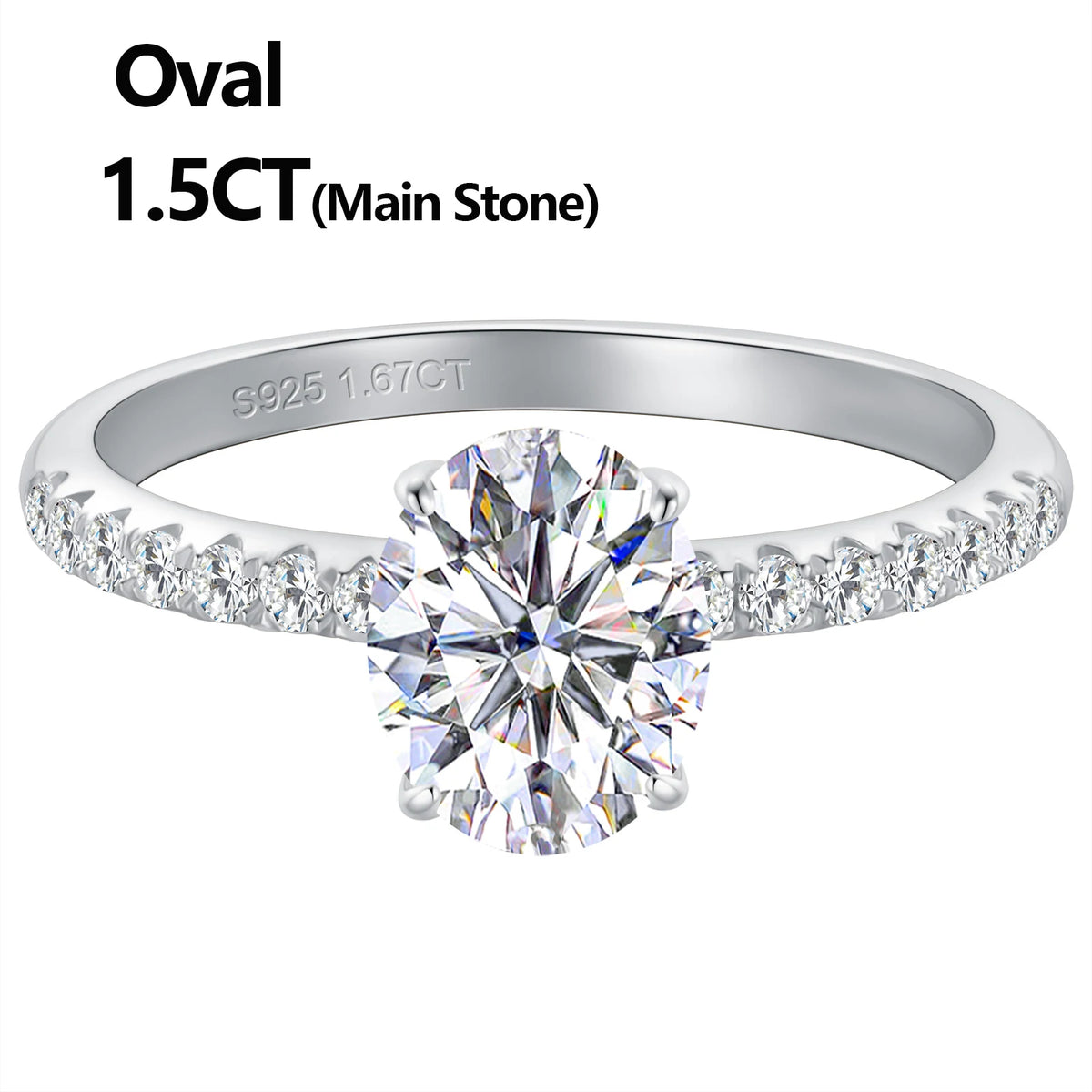 Moissanite Solitaire Engagement Rings, image 16