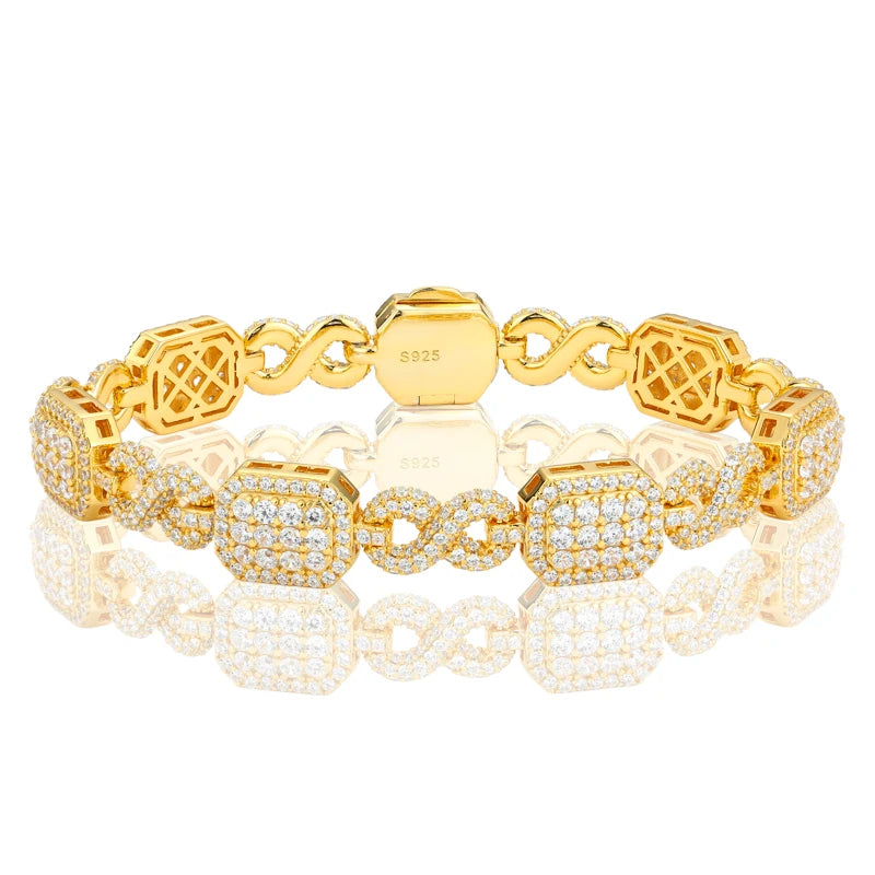 Iced Out Sugar Cube Link Bracelet, image 8