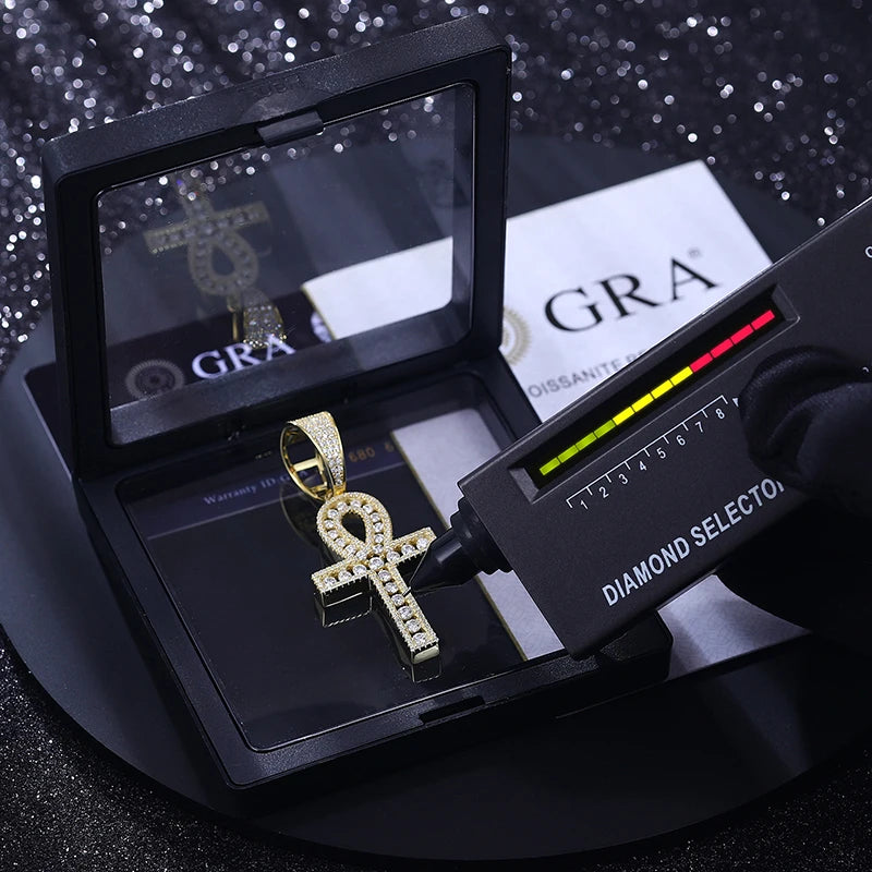 Iced Out Ankh Pendant for Men, image 2