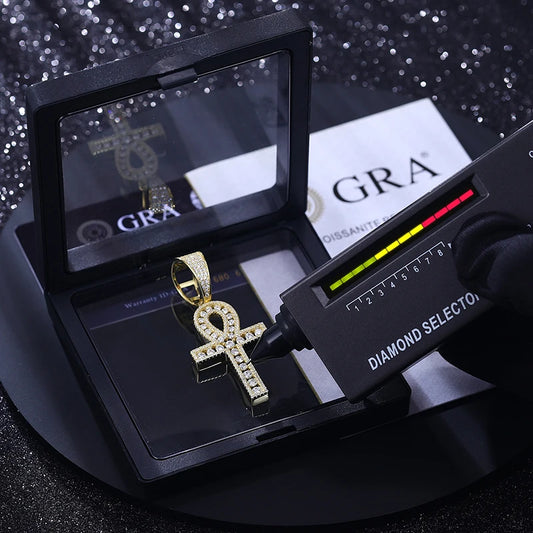 Iced Out Ankh Pendant for Men, image 2