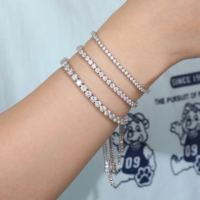 Moissanite Adjustable Tennis Bracelet, image 7