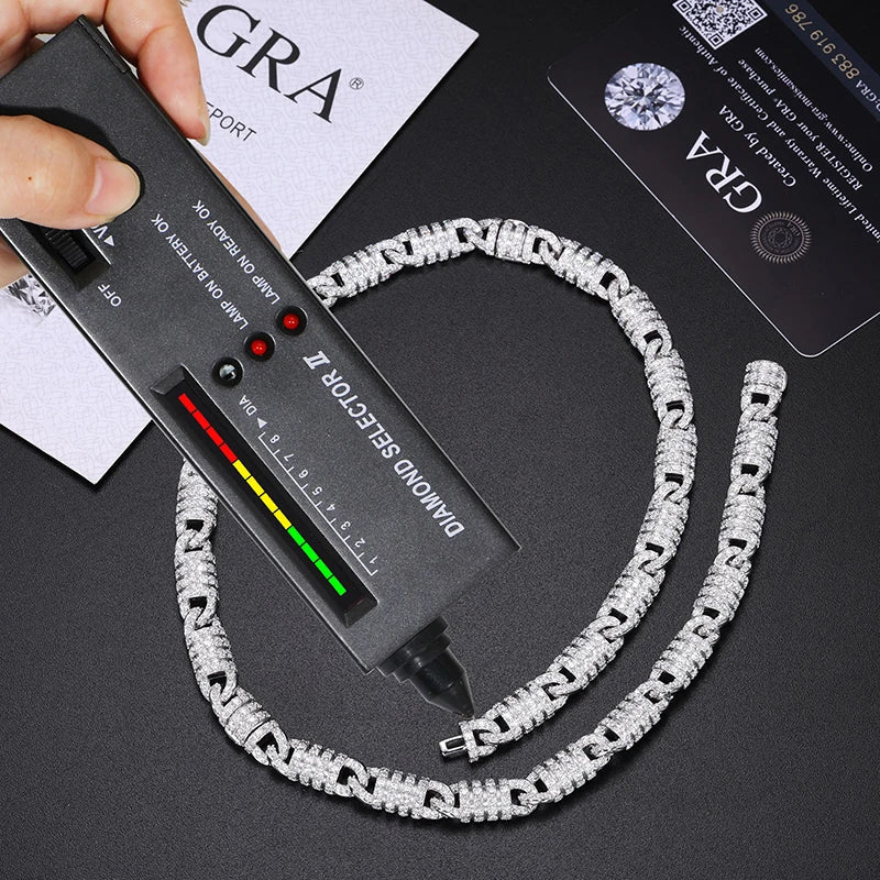 Iced Out Link Necklace for Men, image 3