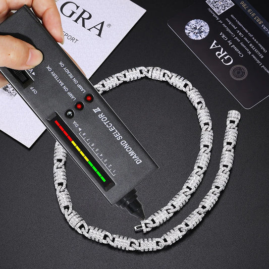 Iced Out Link Necklace for Men, image 3