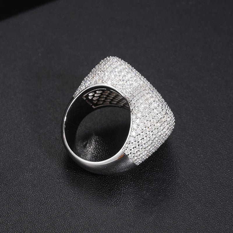 Iced Out Pave Heart Ring for Men, image 7