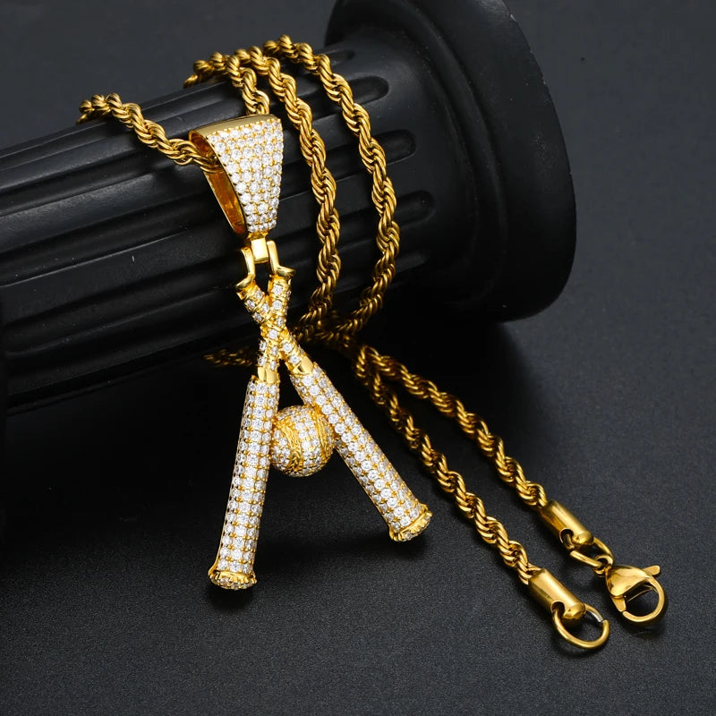 Moissanite Letter A Pendant Necklace, image 4