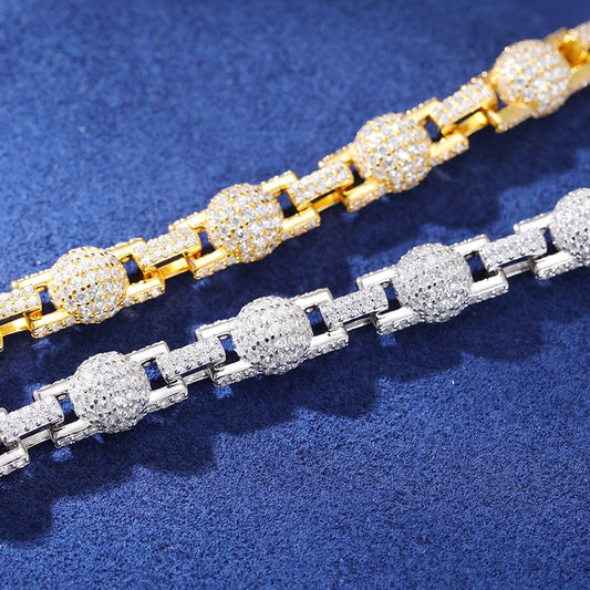 Iced Out Bead Chain Bracelet or Necklace for Men, image 5