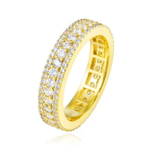 Iced Out Eternity Band Ring for Men, image 8