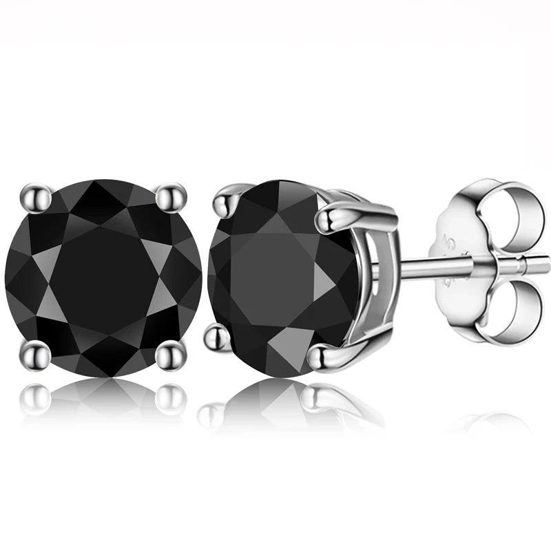 Round Cut Moissanite Stud Earrings, image 9