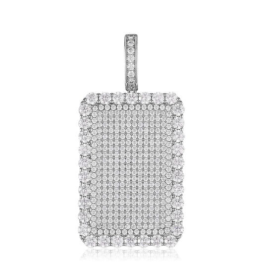 Iced Out Dog Tag Pendant for Men, image 2