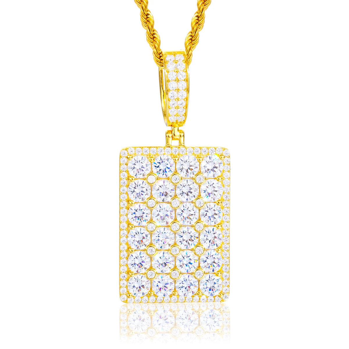 Iced Out Dog Tag Pendant for Men, image 12