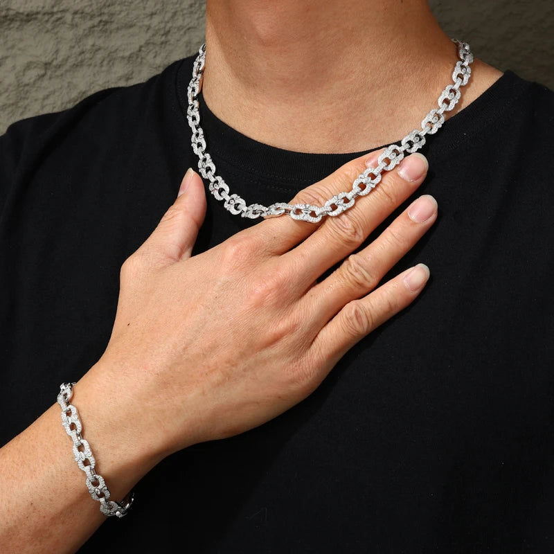Iced Out Infinity Link Bracelet or Necklace, image 6