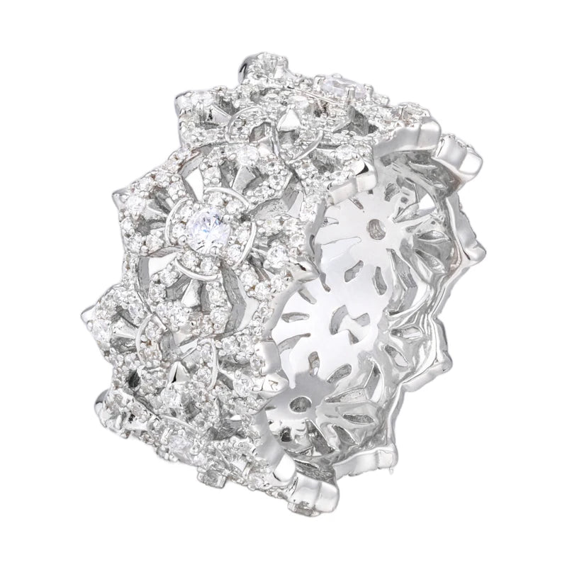 Iced Out Vajra Cross Ring for Men