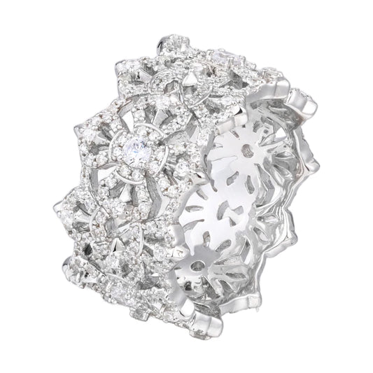 Iced Out Vajra Cross Ring for Men