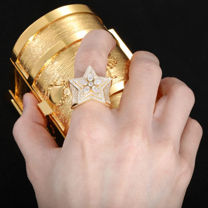 Iced Out Pave Star Ring, image 7