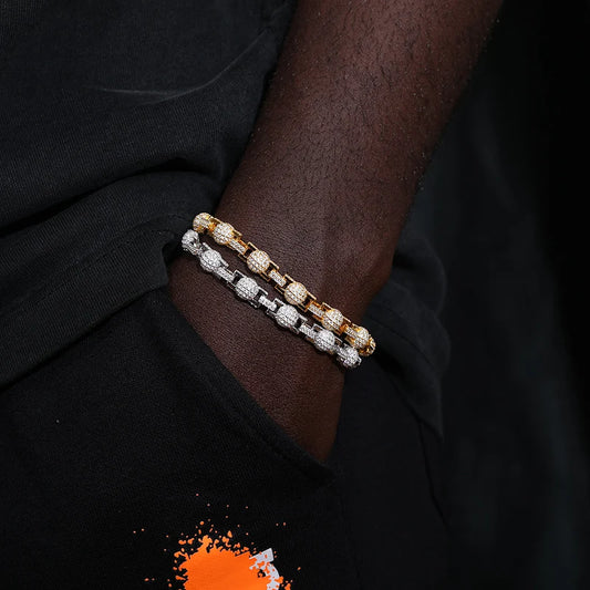 Iced Out Bead Chain Bracelet or Necklace for Men, image 6