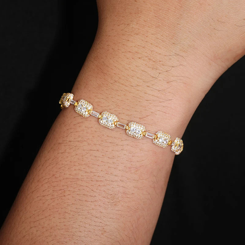 7mm Iced Out Link Bracelet for Men, image 7