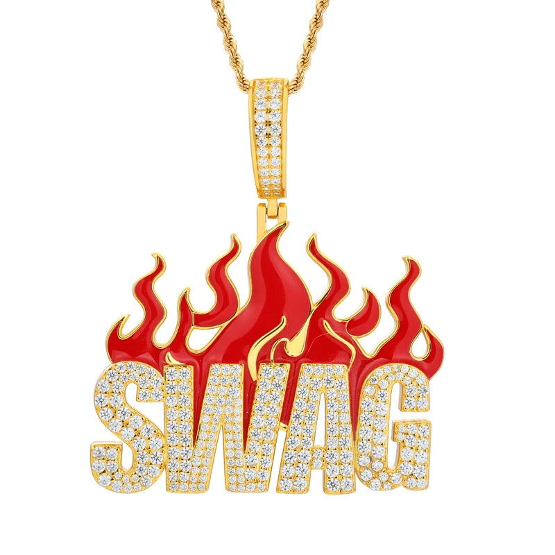 Iced Out Moissanite Pendant Necklace for Men, image 9