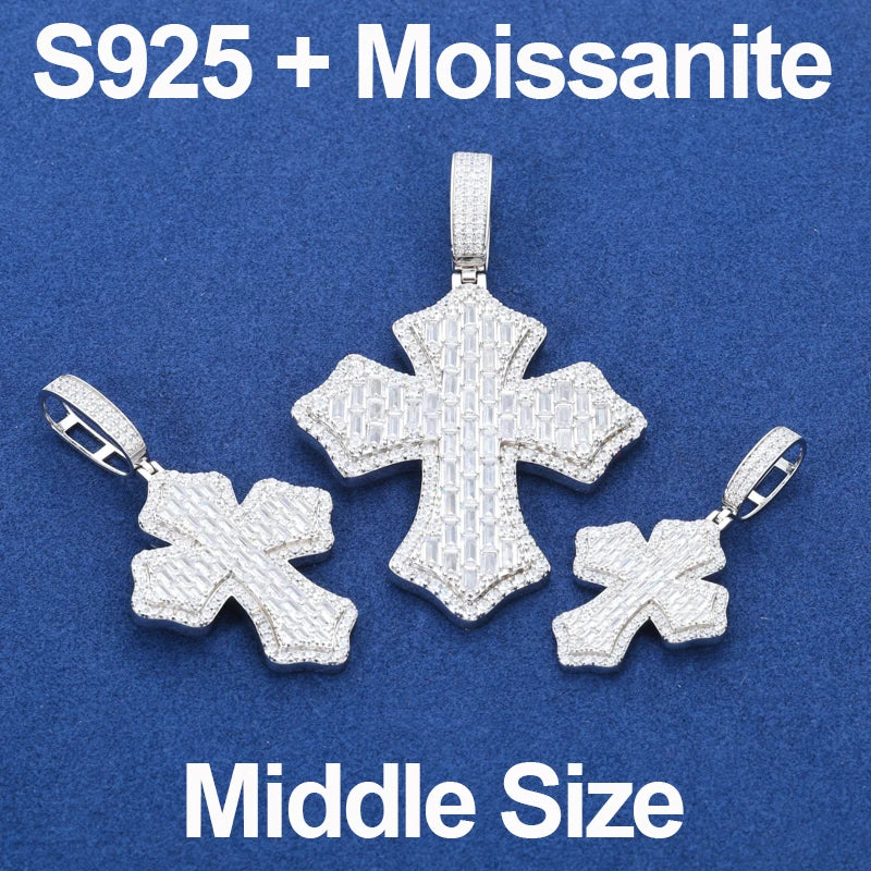 Iced Out Cross Pendant Necklace for Men, image 16