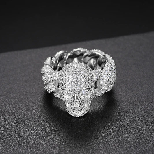 Iced Out Skull Ring for Men, image 6